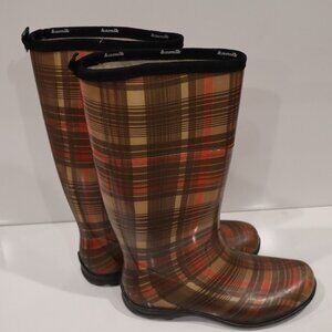 Kamik Plaid Rain Boots - Size 8